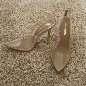 Fashion nova clear heels